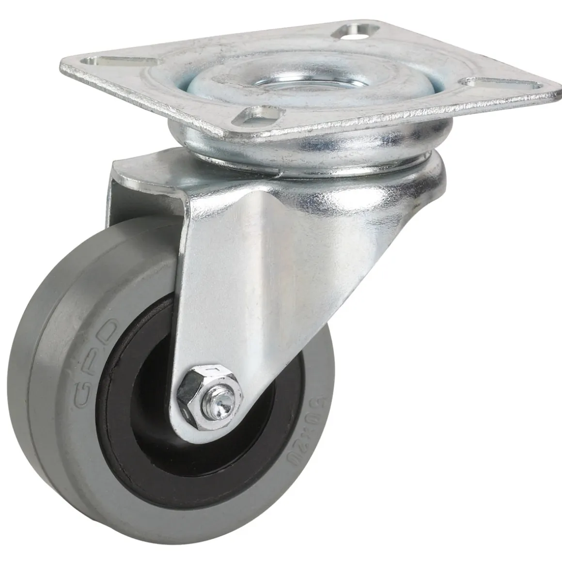 Dörner + Helmer Apparate-Lenkrolle mit Gummireifen 50 x 20 mm
