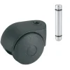 Dörner + Helmer Doppelrolle für normale Böden mit Stift 8 x 31 mm schwarz