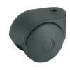 Dörner + Helmer Doppelrolle für normale Böden mit Rückenloch 8 mm schwarz
