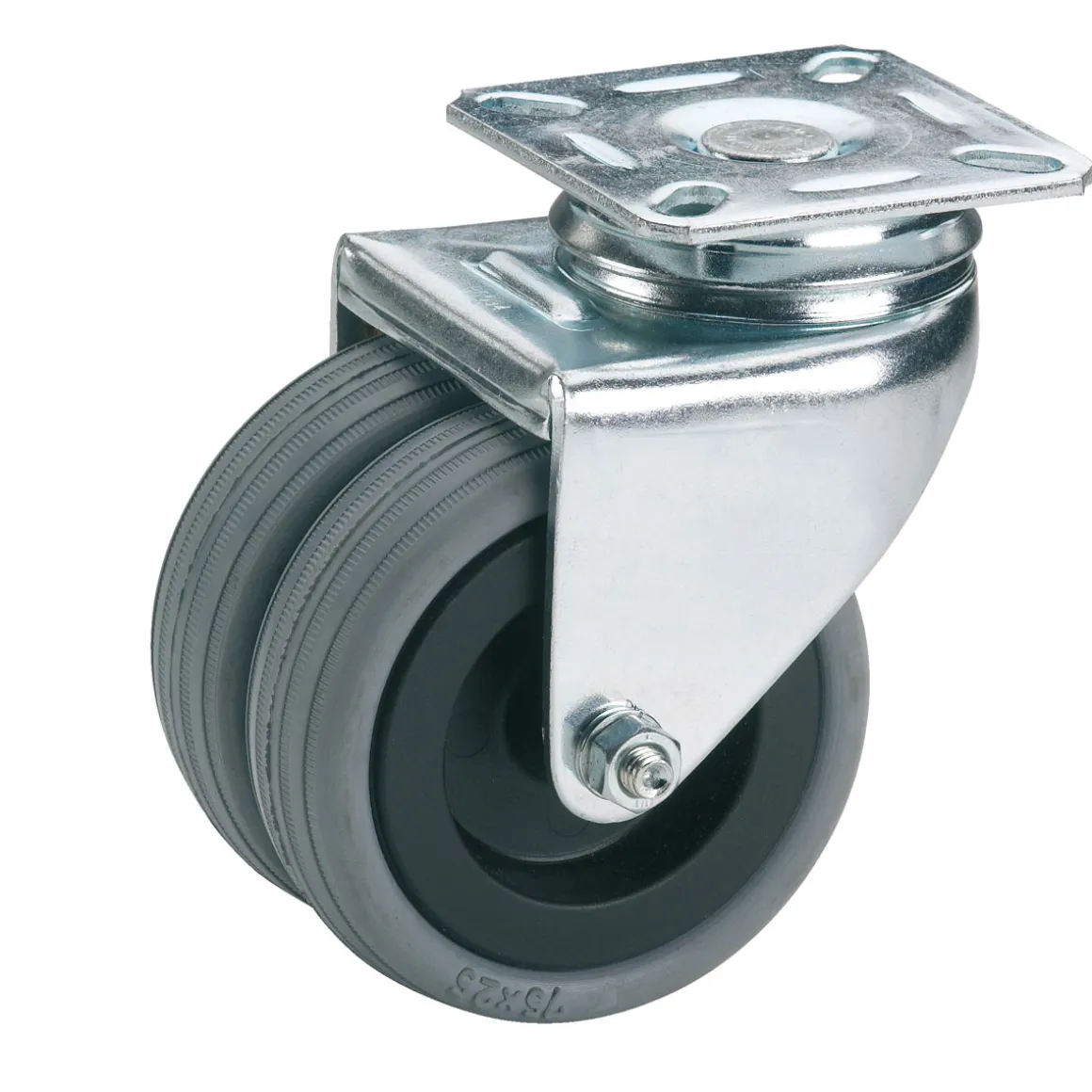 Dörner + Helmer TPE-Doppelrolle extrem belastbar 75 x 25 mm