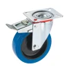 Dörner + Helmer Transportgeräte-Lenkrolle mit Vollgummi-Lauffläche und Feststeller 100 x 36 mm