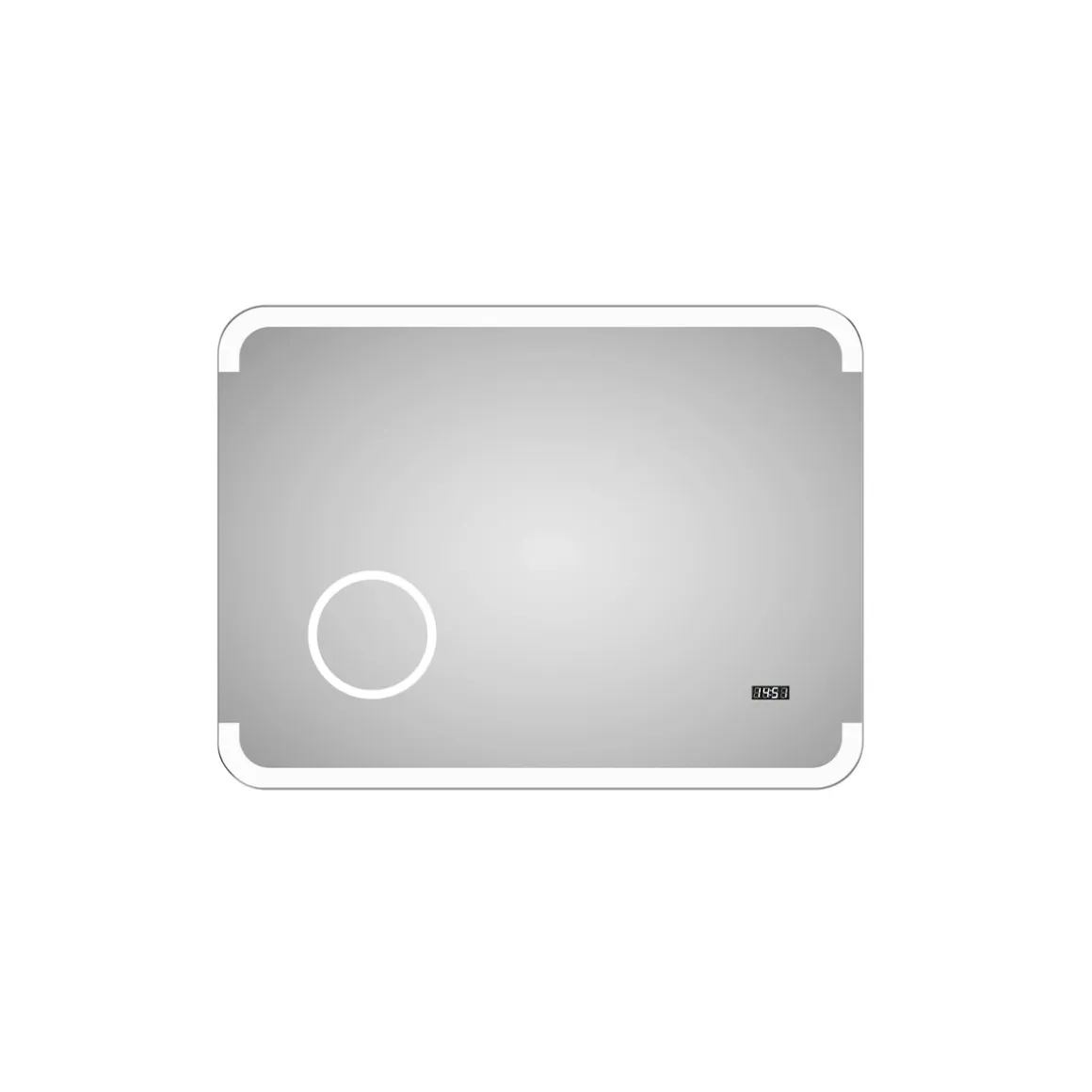 DSK Design LED Lichtspiegel Silver Grace 80 x 60 cm