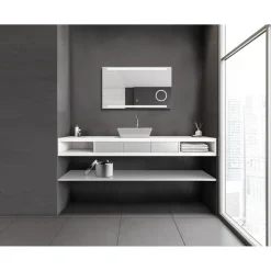 DSK Design LED Lichtspiegel Silver Rey 100 x 60 cm