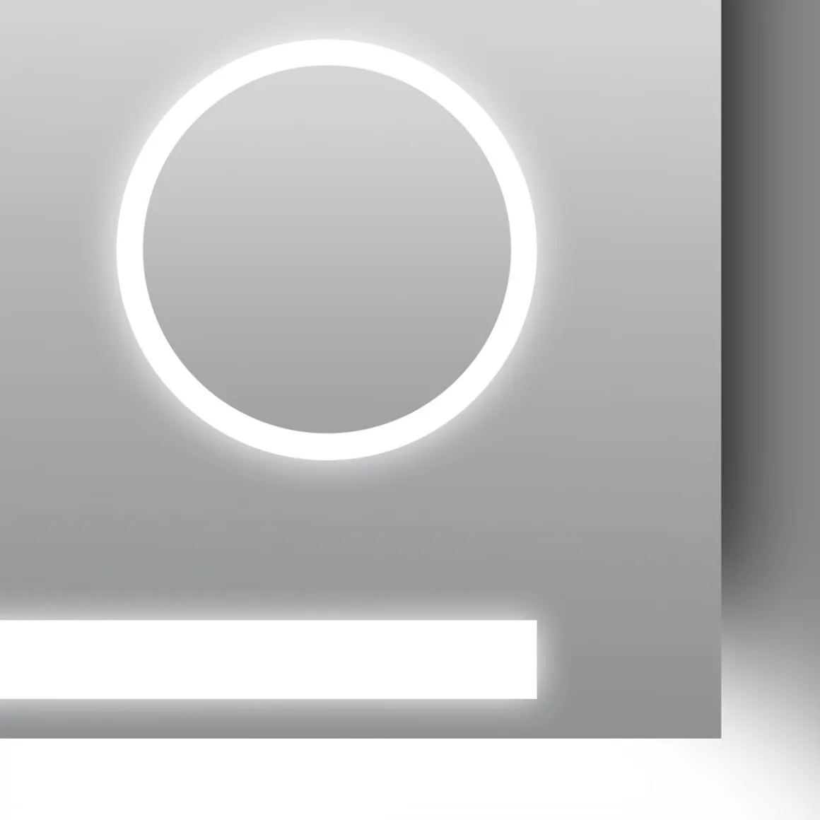 DSK Design LED Lichtspiegel Silver Rey 100 x 60 cm