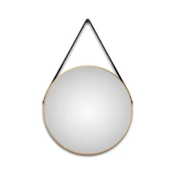 DSK Design LED Lichtspiegel Silver Barbier Gold Dm 80 cm