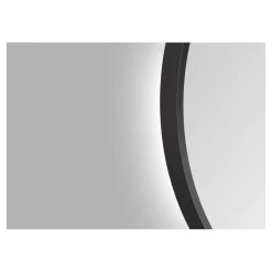 DSK Design LED Lichtspiegel Silver Barbier Black Dm 80 cm