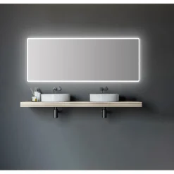 DSK Design LED Lichtspiegel Silver Luna 180 x 70 cm
