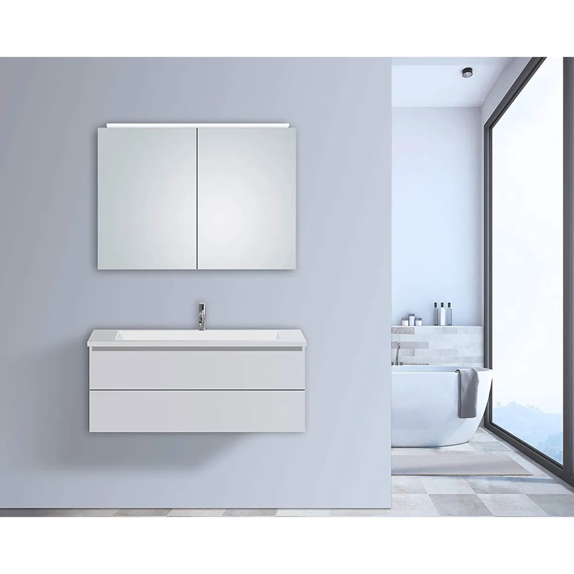 DSK Design LED Spiegelschrank Aluminio Vegas 70 x 50 cm