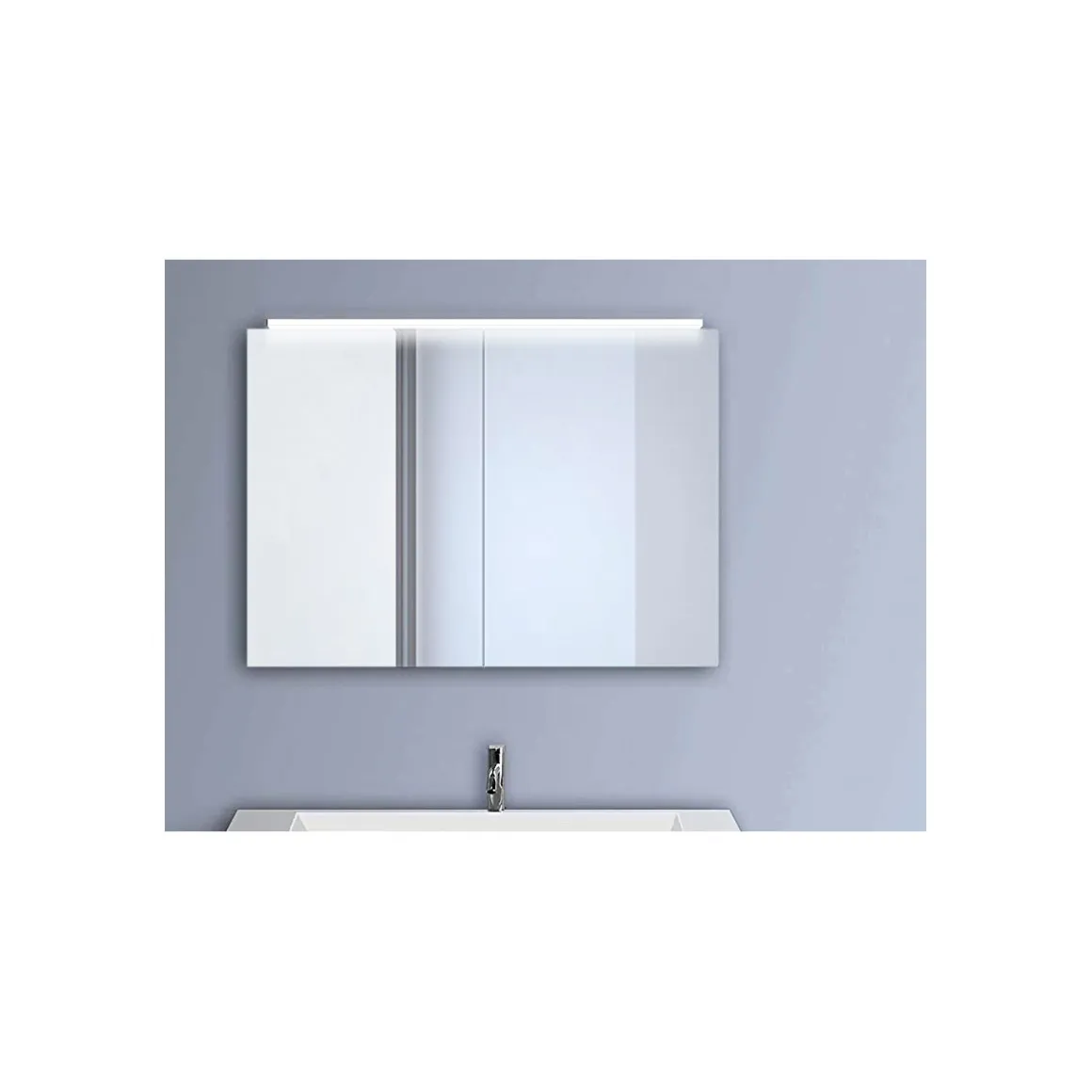 DSK Design LED Spiegelschrank Aluminio Vegas 70 x 50 cm