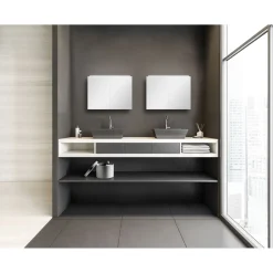 DSK Design LED Spiegelschrank Aluminio Vegas 70 x 50 cm