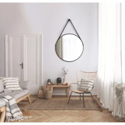 DSK Design Spiegel Silver Coiffeur Black Dm 80 cm