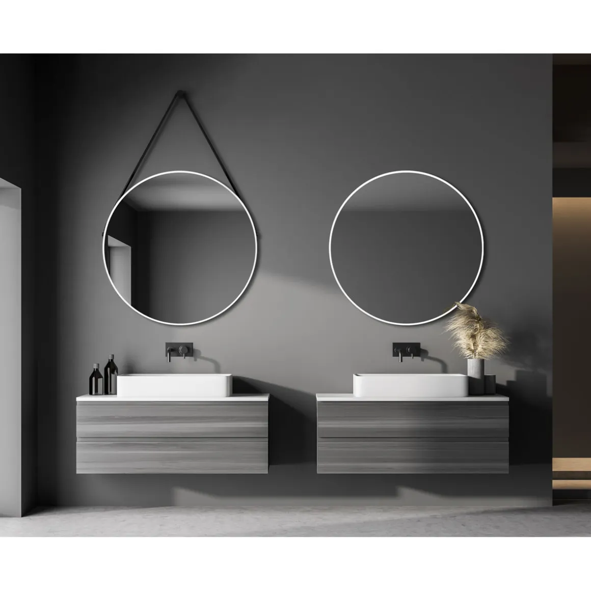 DSK Design Spiegel Silver Coiffeur White Dm 80 cm