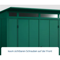 EcoStar Gerätehaus Elegant-PTyp 2RAL6005 2 flg