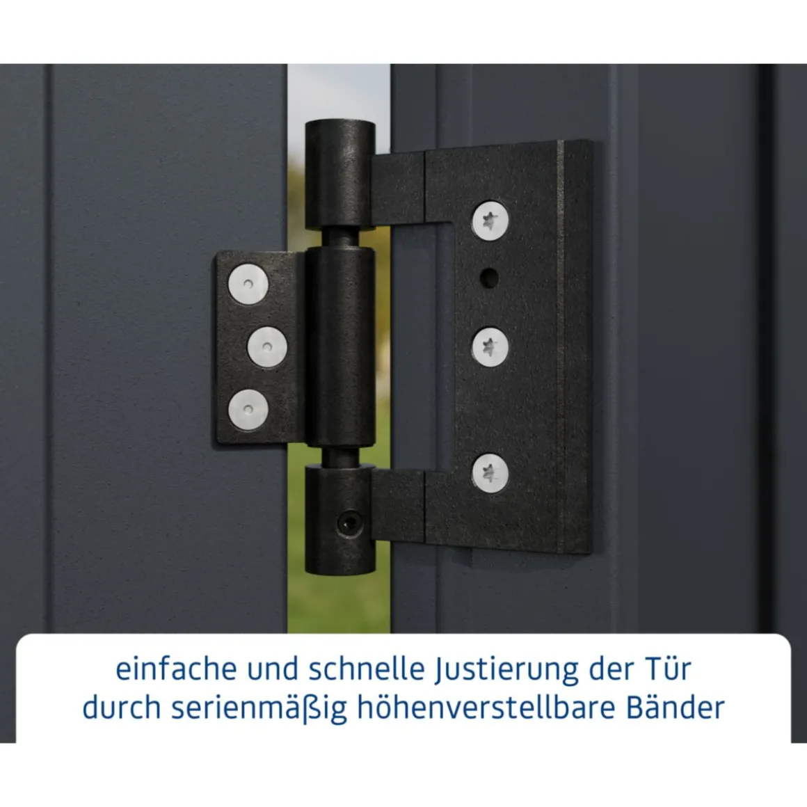 EcoStar Gerätehaus Elegant-PTyp 2RAL7016 2 flg