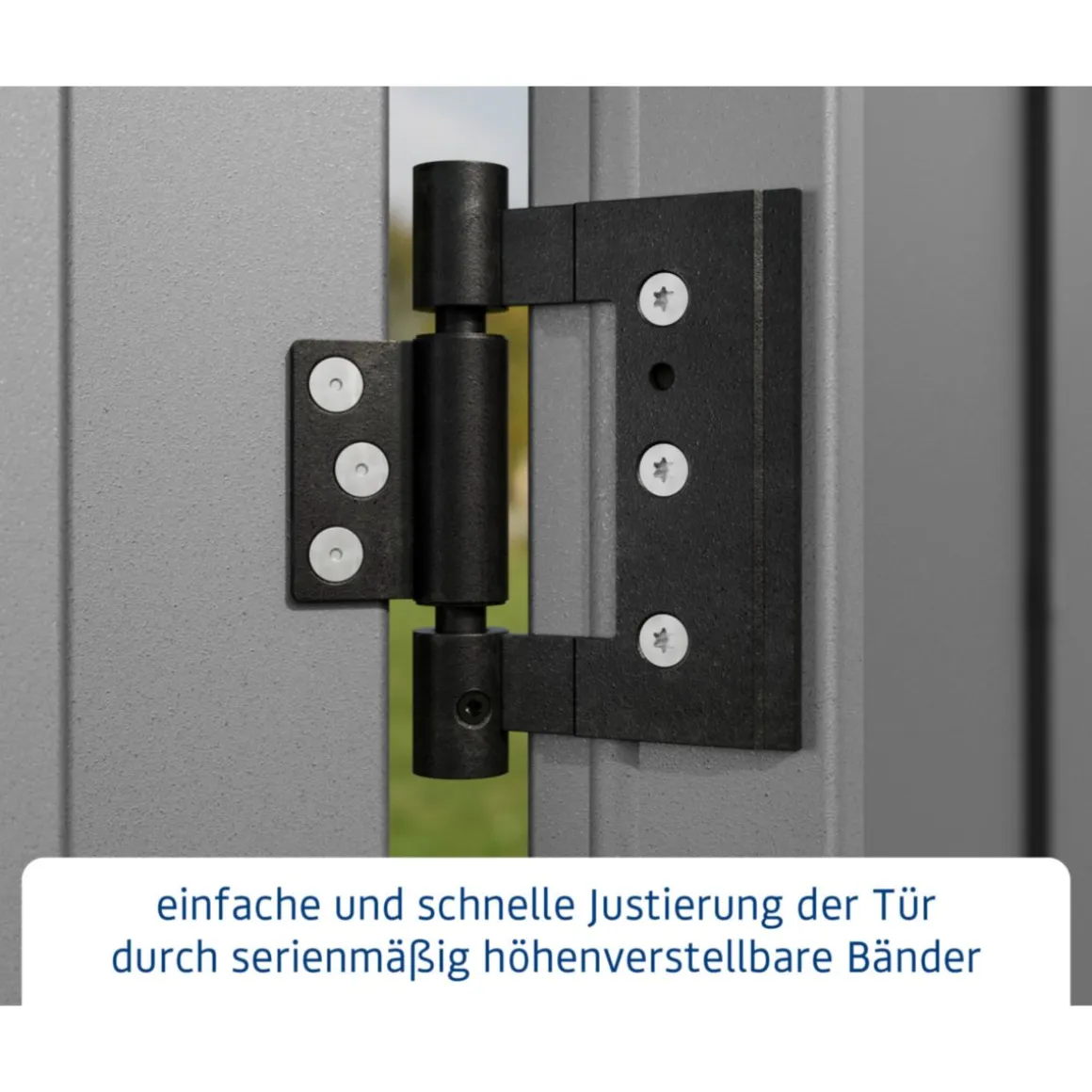 EcoStar Gerätehaus Elegant-PTyp 2RAL9007 2 flg