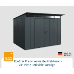 EcoStar Gerätehaus Elegant-PTyp 3RAL7016 2 flg