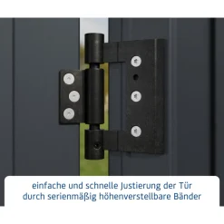 EcoStar Gerätehaus Trend-STyp 3RAL7016 2 flg