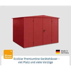 EcoStar Gerätehaus Trend-STyp 3RAL3004 2 flg