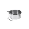 Edelstahlnapf 12,5 cm 0,6 L Befestigung Ring mit Haken