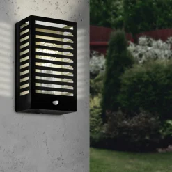 Eglo LED Außenleuchte Alamonte 3 schwarz inkl. Sensor
