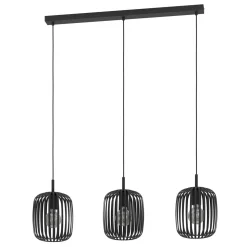 Eglo LED Pendelleuchte Romazzina 3-flammig schwarz