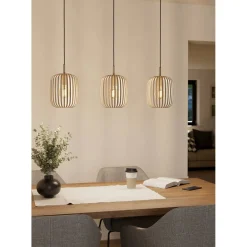 Eglo LED Pendelleuchte Romazzina 3-flammig sandfarben