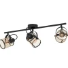Eglo LED Spot Dellow 3-flammig schwarz/messing