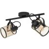 Eglo LED Spot Dellow 2-flammig schwarz/messing
