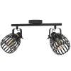 Eglo LED Spot Girona 2-flammig schwarz/messing