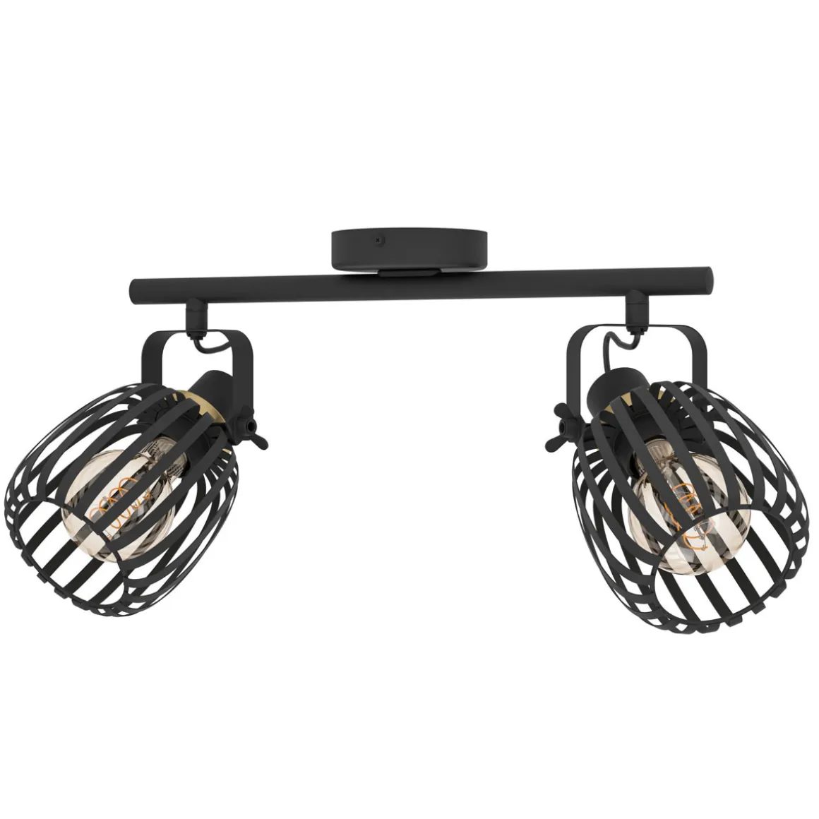 Eglo LED Spot Girona 2-flammig schwarz/messing