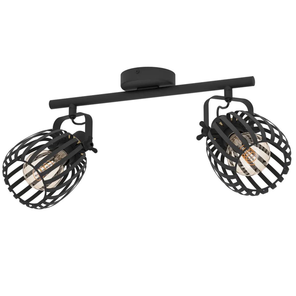 Eglo LED Spot Girona 2-flammig schwarz/messing