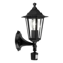 Eglo Außen-Wandleuchte mit Sensor Laterna 4 schwarz 23,5 x 42,4 cm