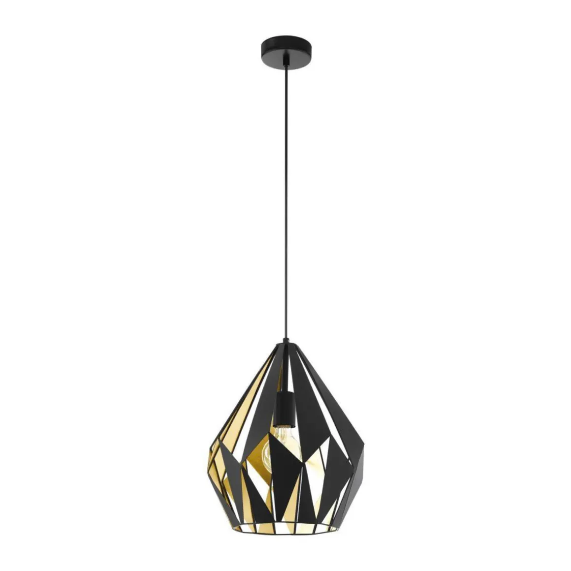 Eglo Hängeleuchte Carlton schwarz/gold