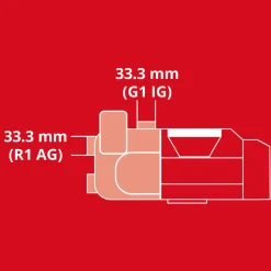 Einhell Akku-Gartenpumpe AQUINNA 18/30 F LED