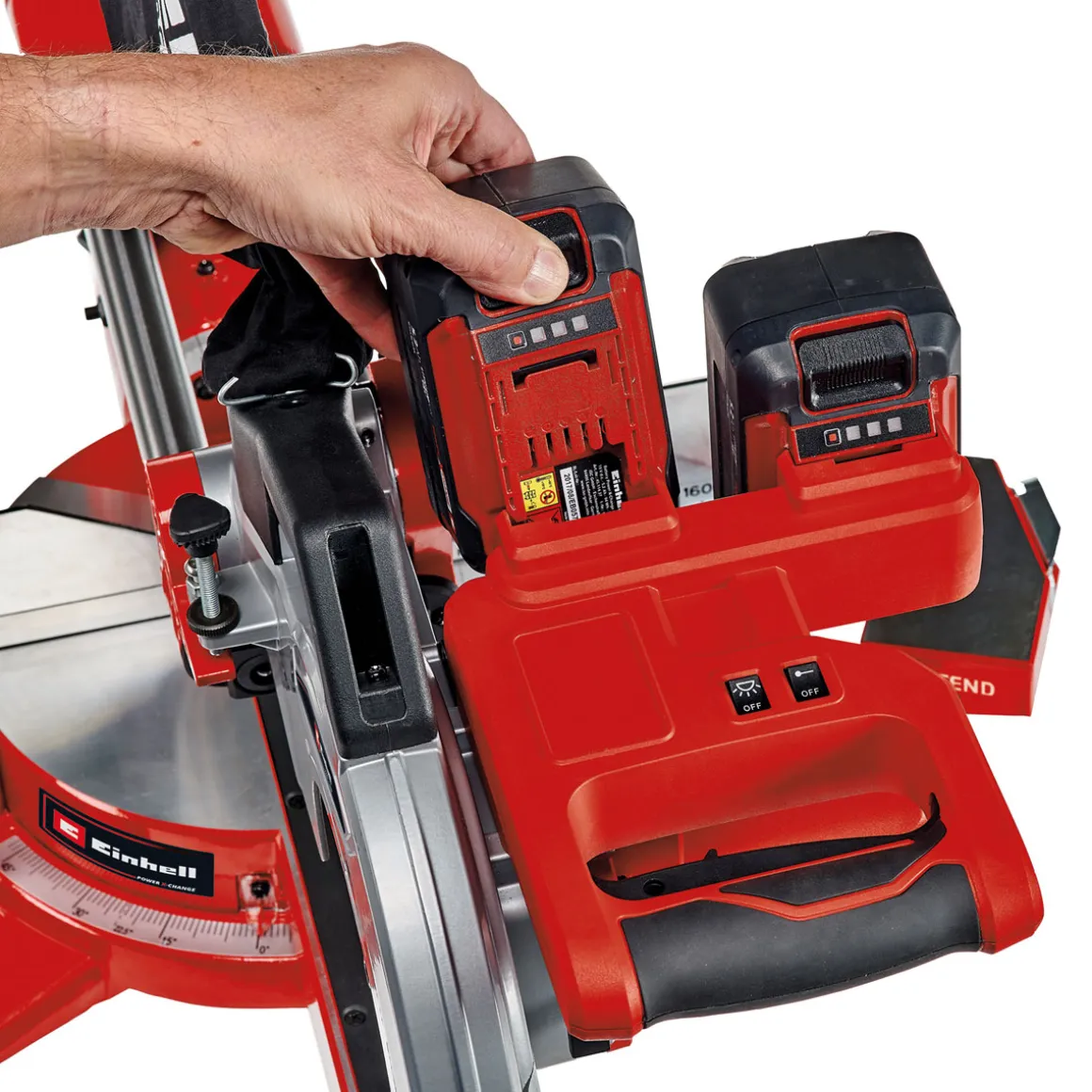 Einhell Akku-Zug-Kapp-Gehrungssäge TE-SM 36/210 Li-Solo