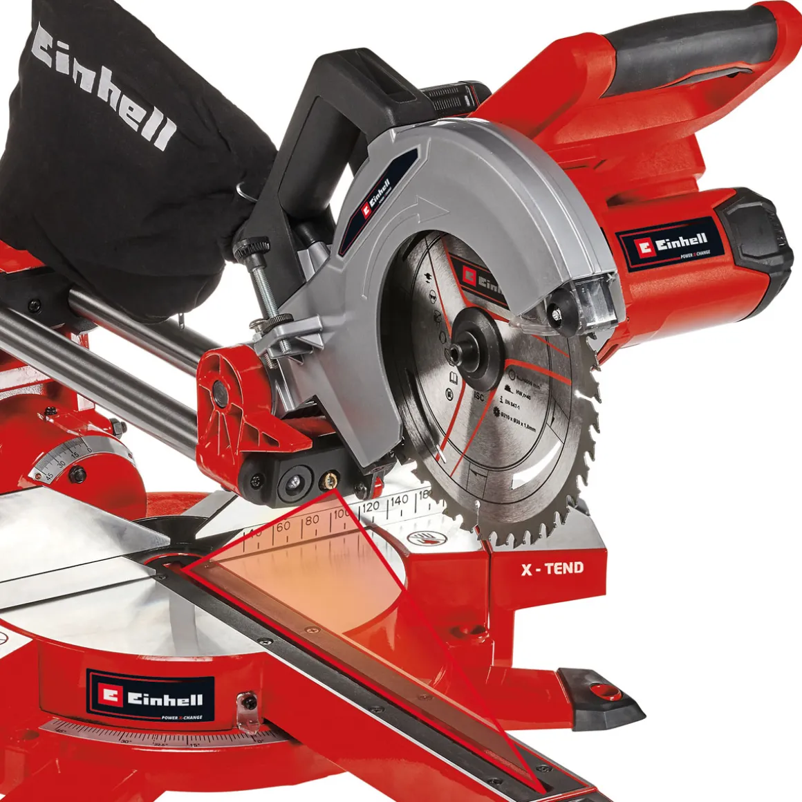Einhell Akku-Zug-Kapp-Gehrungssäge TE-SM 36/210 Li-Solo