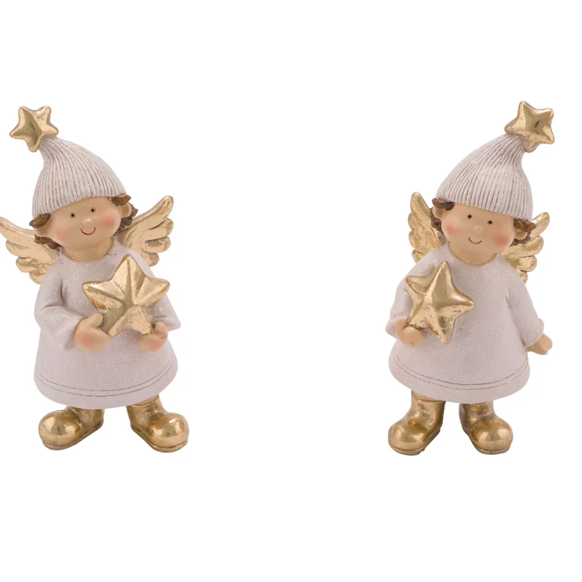 Engel 2fach sortiert weiss gold