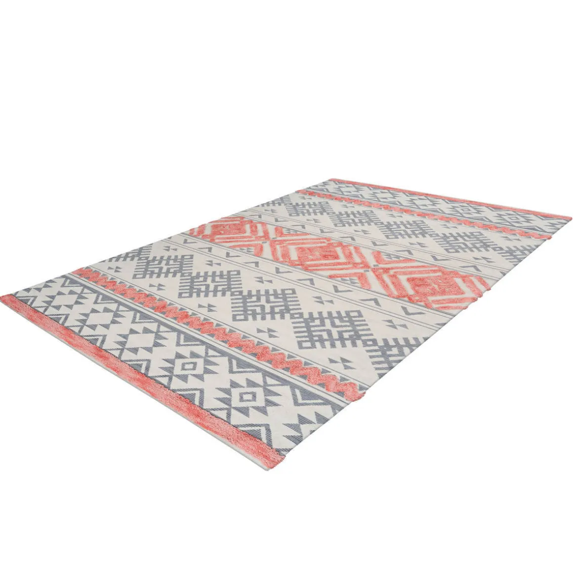 Ethno-Teppich „Ethnie 200“, grau/apricot
