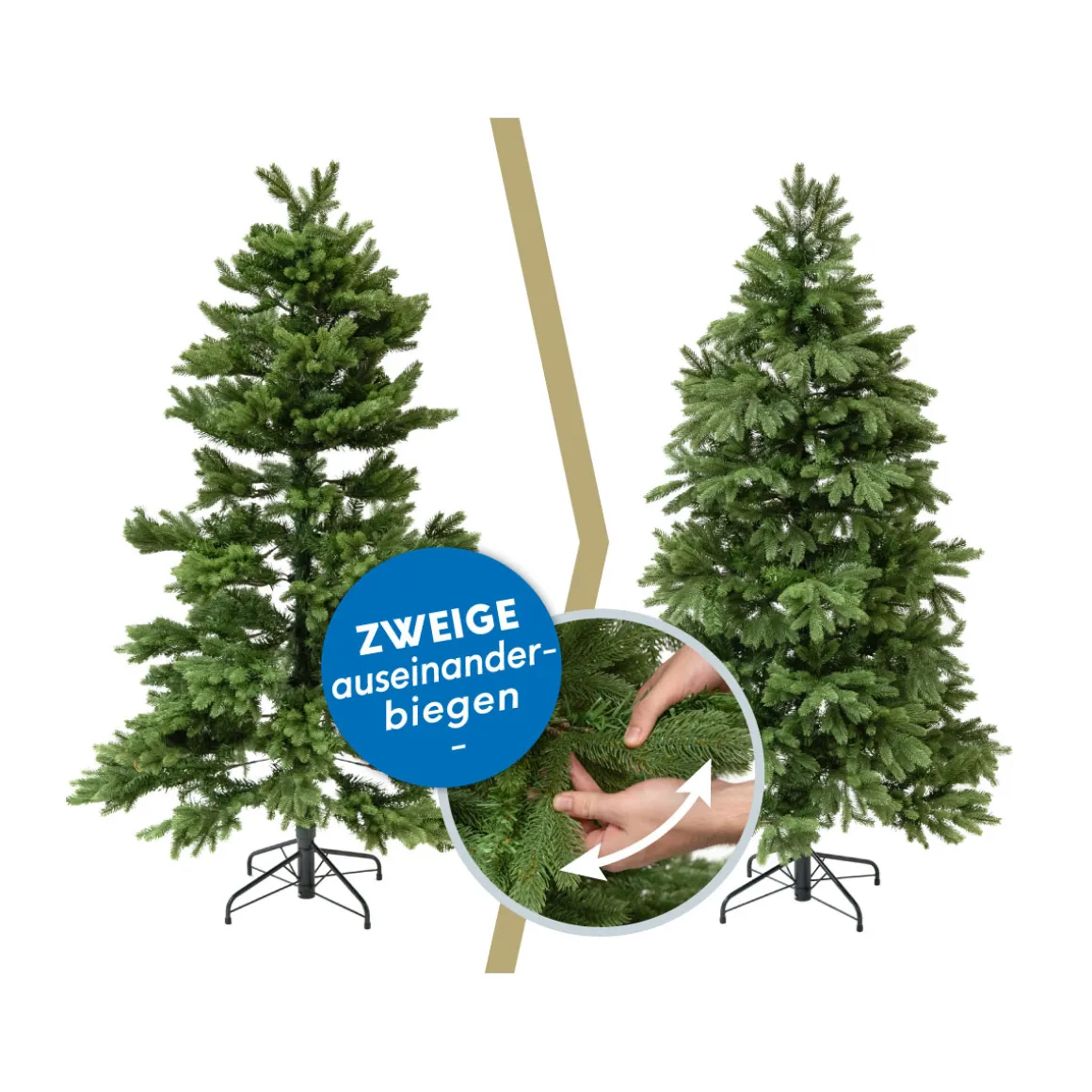 Evergreen Künstlicher Weihnachtsbaum Cedar Frost Kiefer 114x210cm Grün Weiß