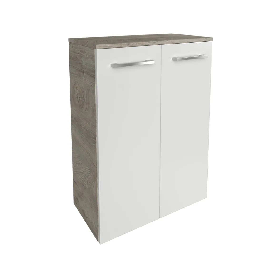 Fackelmann Doppel-Midischrank B.Style 602 x 826 x 320 mm Nature Oak/Weiß