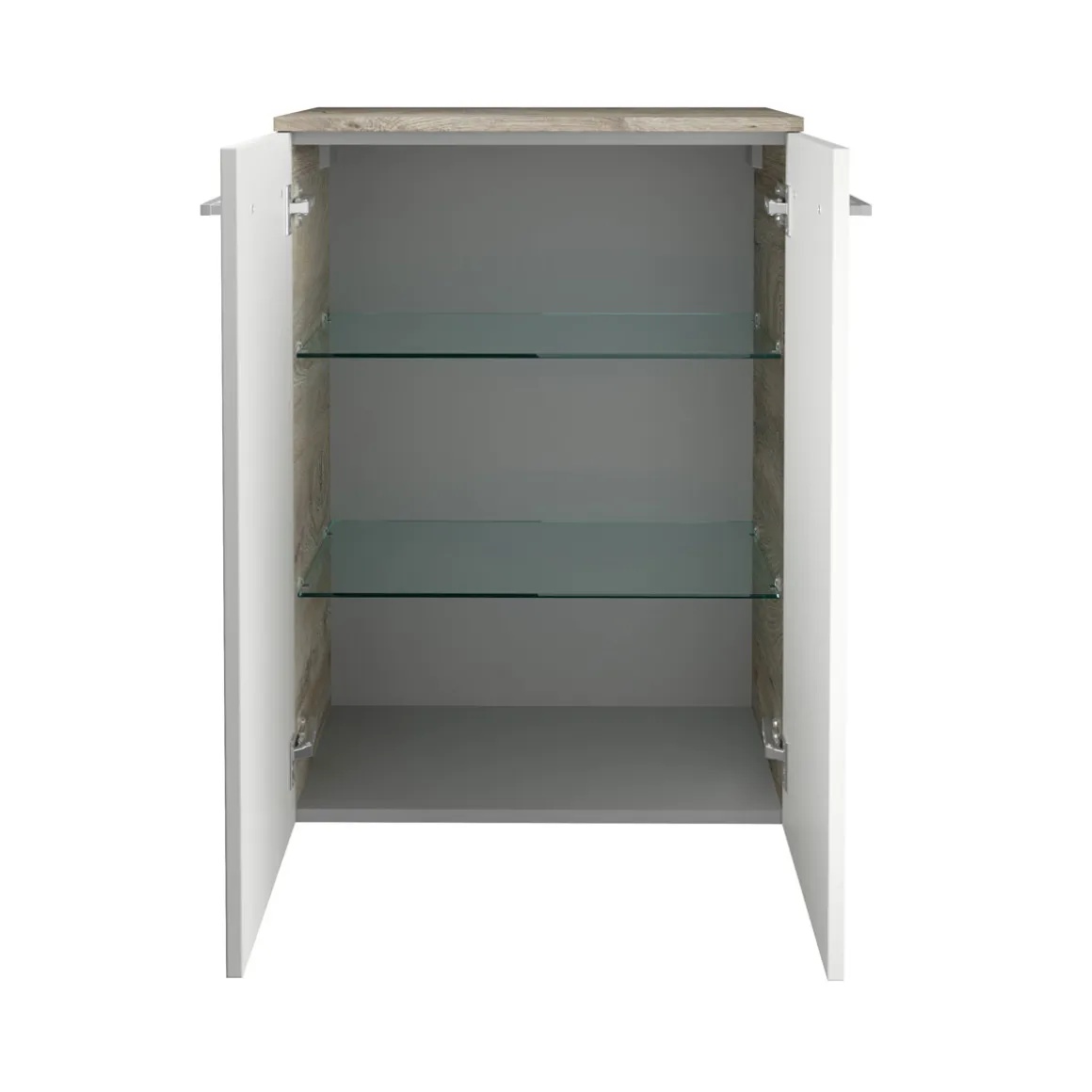 Fackelmann Doppel-Midischrank B.Style 602 x 826 x 320 mm Nature Oak/Weiß