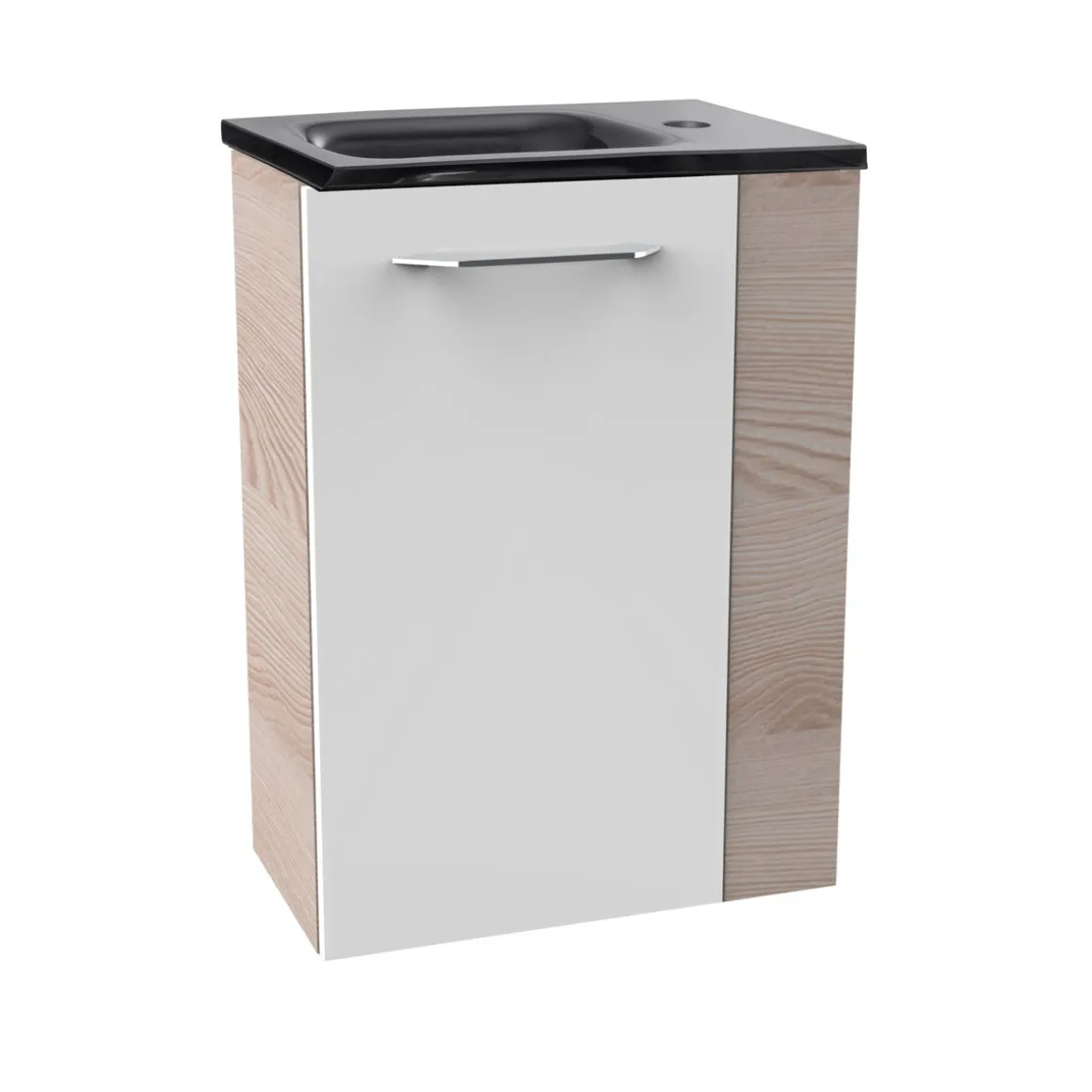 Fackelmann Gäste-WC Glasbecken SBC 450 x 97 x 250 mm Grau links wie rechts verwendbar