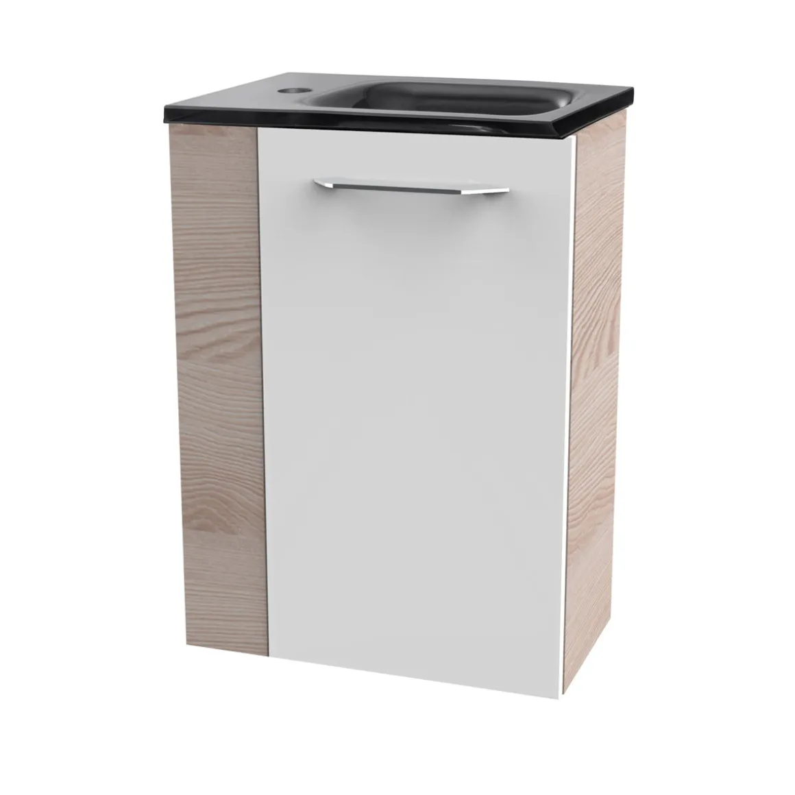 Fackelmann Gäste-WC Glasbecken SBC 450 x 97 x 250 mm Grau links wie rechts verwendbar