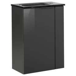 Fackelmann Gäste-WC Glasbecken SBC 450 x 97 x 250 mm Grau links wie rechts verwendbar