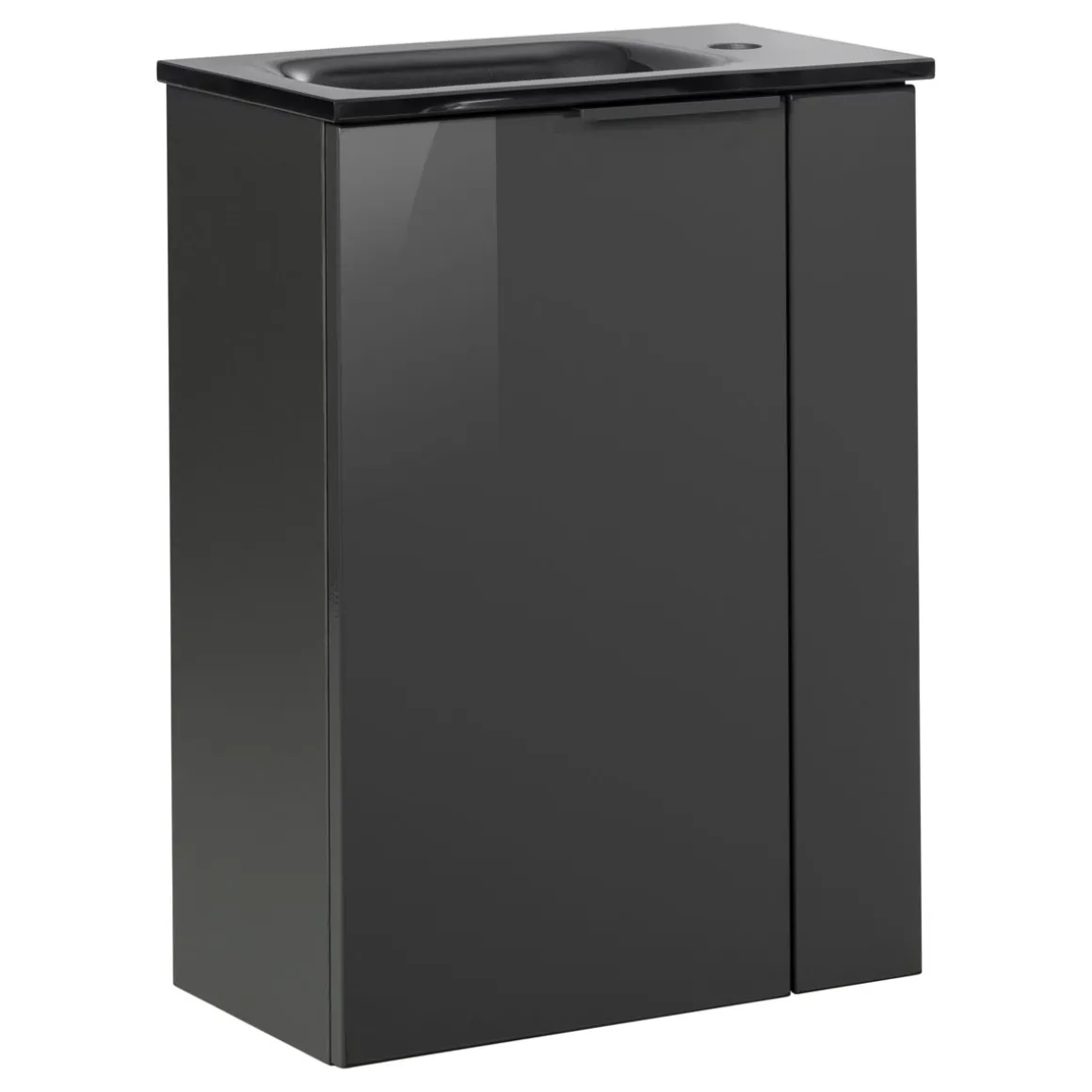 Fackelmann Gäste-WC Glasbecken SBC 450 x 97 x 250 mm Grau links wie rechts verwendbar