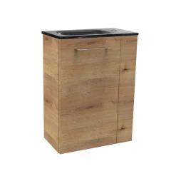 Fackelmann Gäste-WC Glasbecken SBC 450 x 97 x 250 mm Grau links wie rechts verwendbar