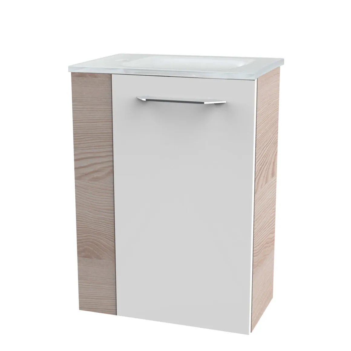 Fackelmann Gäste-WC Glasbecken SBC 450 x 97 x 250 mm Weiß links wie rechts verwendbar