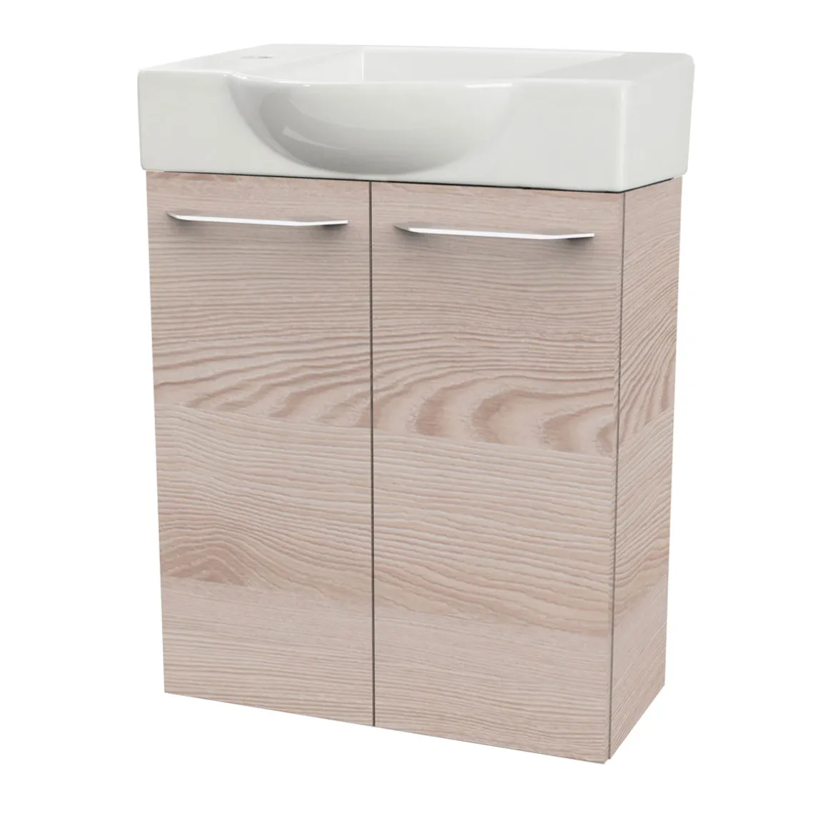 Fackelmann Gäste-WC Keramikbecken SBC 545 x 145 x 317 mm Weiß Hahnloch links