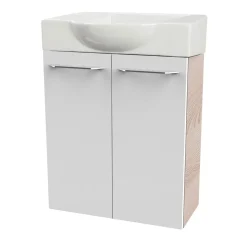 Fackelmann Gäste-WC Keramikbecken SBC 545 x 145 x 317 mm Weiß Hahnloch links