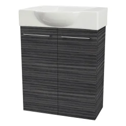 Fackelmann Gäste-WC Keramikbecken SBC 545 x 145 x 317 mm Weiß Hahnloch links